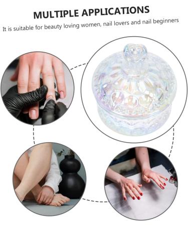 POPETPOP Para U as 1pc Nail Art Crystal Cup Nail Accessories Nail Art Pen Cleaning Cup Clear Plates Manicure Care Tools Container with Lid Nail Art Tools Dappen Dish for Nails Art Plate 8x8cm Assorted Color - Buy Online on GoSupps.com