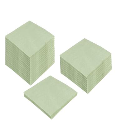 100 Pack Cocktail Napkin 2-Ply Dessert Napkins Folded 5 x 5 Inches Disposable Napkins for Dinner Wedding Birthday Party Bridal Anniversary Reception Event (100 Sage Green) 100 Sage Green