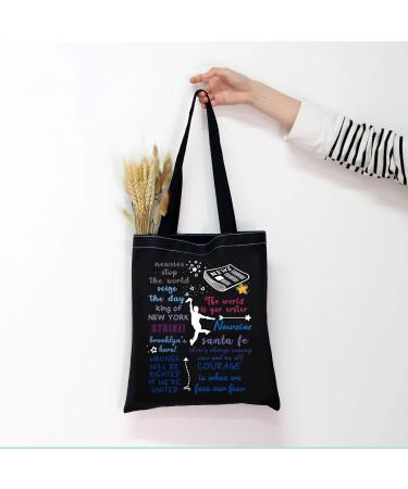 Buy Newsies Tote Bag | Musical Newsies Merchandise | Stylish Black Bag with Music Quote - Buy Online on GoSupps.com