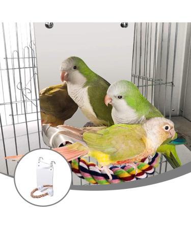 Aotisbao Bird Cage Accessories - Mirror Cotton Rope Stable Base Bars & Perch for Budgies & Nymphensittiche - International Shipping - Buy Online on GoSupps.com