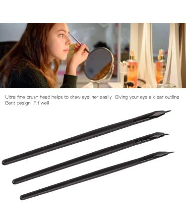 3pcs Bent Brush Ultra Fine Angled Gel Brushes Professional Makeup Tool Easy Application Nylon Brush Hair Wooden Handle - Buy Online on GoSupps.com