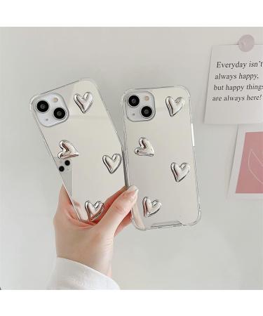 Shinymore iPhone 14 Mirror Case - Cute Heart Soft Silicone Cover Shockproof & Protective for Women & Girls - Buy Online on GoSupps.com