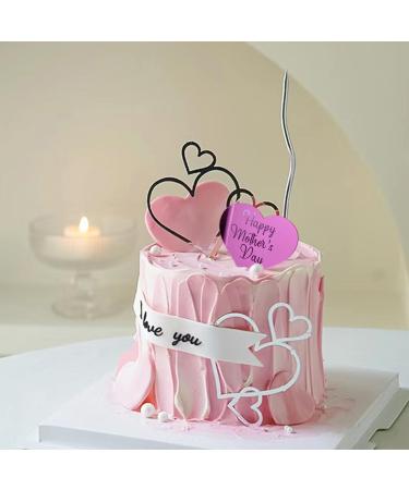 Mothers Day Cupcake Toppers 40Pcs Happy Mothers Day Cake Topper Acrylic Cake Disc Heart Shape Mirror Cake Toppers Gold Siver Toppers For Mothers Day Decorations (Heart) - Buy Online on GoSupps.com