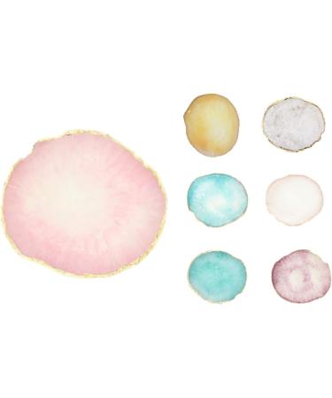 dragonaur-home decor 1 Pc Creative Golden Edge Resin Nail Art Palette Gel Nail Polish Drawing Color Palette DIY Nail Mixing Palette Manicure Display Holder Pink - Buy Online on GoSupps.com