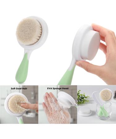 Mocarheri Baby Hair Brush and Comb Set - Soft Goat Bristle Hair Brush, Bath Sponge, and Baby Comb for Newborns & Toddlers (3 Piece) - Buy Online on GoSupps.com