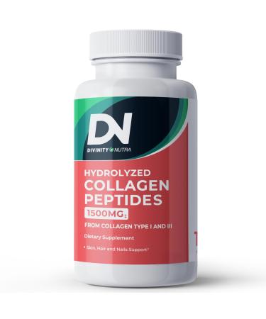 Collagen Complex Premium Supplement 1500 Mg Collagen Type I and III Hydrolyzed Multi Collagen Capsules Support Healthier Hair Skin Bone & Joints Non GMO 120 Veggie Capsules Made in USA