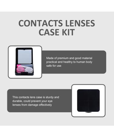 Shop Hapinary Exquisite Contact Lens Container | Small Organizer & Holder | Stylish Checkered Case - 6.5x6.5x2cm - Buy Online on GoSupps.com