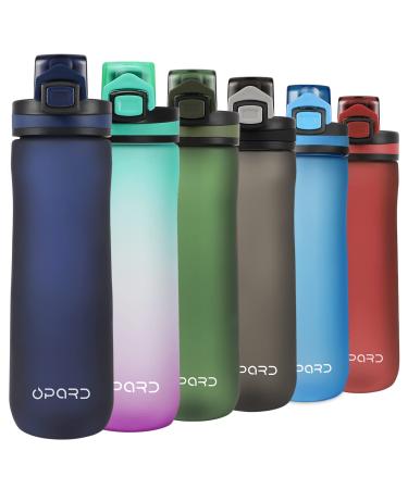 Opard Sports Water Bottle, 20 Oz BPA Free Non-Toxic Tritan Plastic Water Bottle with Leak Proof Flip Top Lid for Gym Yoga Fitness Camping Blue