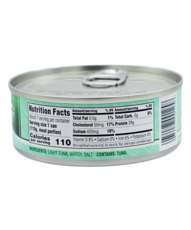 MW Polar Chunk Light Tuna in Water 5oz (Pack of 12) - Wild Caught & Sustainable | Dolphin Safe & Gluten Free - Easy Open Can - Buy Online on GoSupps.com