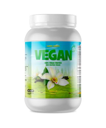 Yummy Sports Pea & Rice Vegan Protein Powder - Organic Plant Based Protein Powder for Breakfast Smoothies Snacks Shakes - Gluten-Free Non GMO No Added Sugar - 950G 30 Servings - Vanilla Flavor Chocolate
