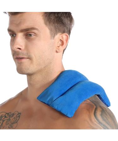 Atsuwell Heating Pad Microwavable 6x11 - Pain Relief for Cramps, Neck, Shoulders, Knee, Back - Moist Heat Pack for Muscles & Joints - Blue - Buy Online on GoSupps.com
