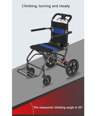 Portable Folding Wheelchair Manual Ultralight Transport Wheelchair Aluminum Folding Wheelchairs with Hand Brake Travel Wheelchair for The Elderly and Children - Buy Online on GoSupps.com