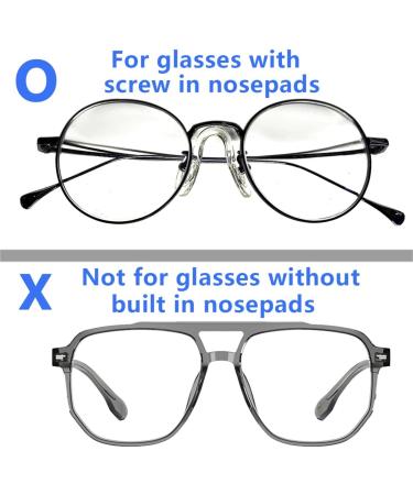 10-Part Silicone Glasses U-Form Screw-In Clear Nasal Pads Set with Micro Screwdriver | CKANDAY 42mm Non-Wing Anti-Drop Saddle Bridge Nose Pads for Glasses & Sunglasses - Buy Online on GoSupps.com