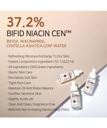 APLB Bifida Niacinamide Ampoule Serum | BIFID NIACIN CEN 37.2% 1.35 FL.OZ/Korean Skincare Antioxidant Elasticity care Sensitive skin Wrinkle care Revitalize for gentle and improve skin texture - Buy Online on GoSupps.com