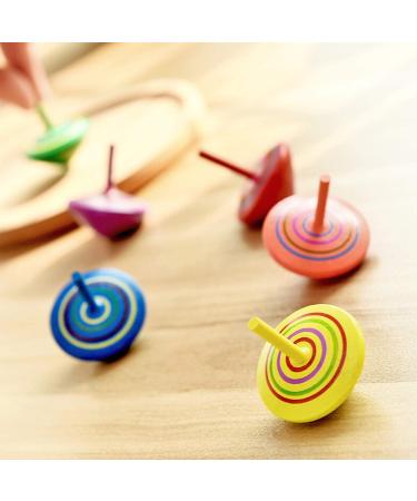 ZOEON 30 Pieces Colorful Wooden Spinning Tops - Ideal Educational Toys for Kids | International Shipping Available - Buy Online on GoSupps.com
