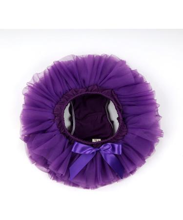 Hoolchean Baby Girls Super Soft Fluffy Tutu Skirt with Diaper Cover Bloomer - Purple (1-2 Years) - Buy Online on GoSupps.com