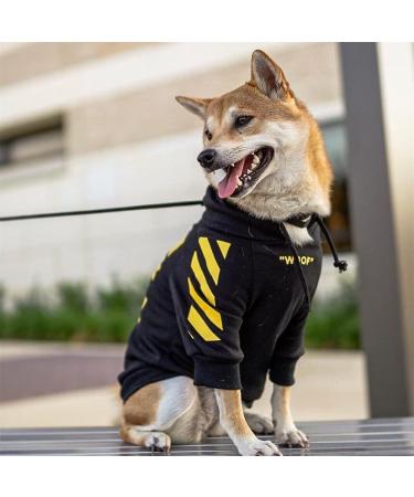 Stylish Yellow Dog Coat for Small Breeds | Winter Hoodie & Jacket for Schnauzer Corgi French Bulldog & Teddy | XXL/2XL - Buy Online on GoSupps.com