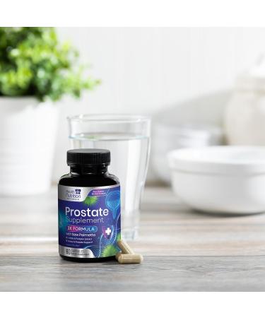 Prostate Health Supplements for Men 1000mg - 3X Strength with Saw Palmetto Blend Stinging Nettle Root & Pumpkin Seed Support Complex - Supports Bathroom Trips Prostate & Urinary Health - 60 Capsules 60 Count (Pack of 1) - Buy Online on GoSupps.com