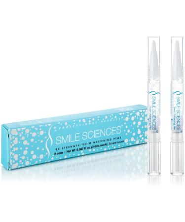 Smile Sciences - Premium Teeth Whitening Pens Teeth Whiter and Brighter Pen Contains Carbamide Peroxide and Hydrogen Peroxide No Sensitivity Travel-Friendly Easy to Use (Peppermint)