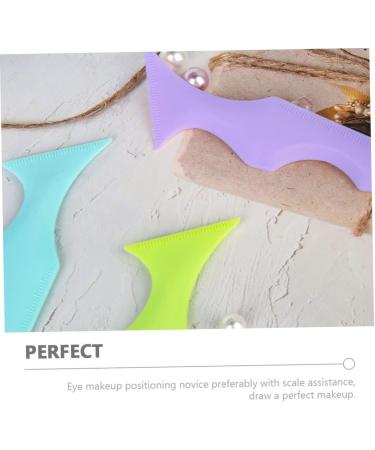 Didiseaon 8 Pcs Silicone Beauty Ruler Eyelash Spoolies Eyeliner Guide Template Eyeliner Guide Aid Blindfold - Buy Online on GoSupps.com