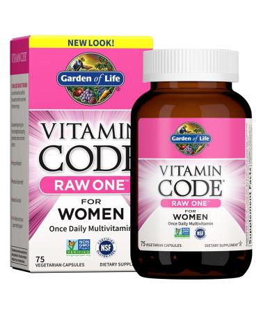 Garden of Life Vitamin Code RAW One Once Daily Multivitamin for Women 75 Vegetarian Capsules