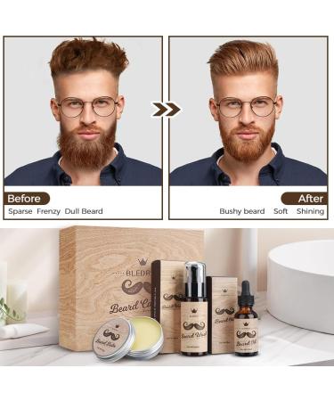 Bledras Kit Cuidado Barba Hombre 13 and 1 Beard Care For Men With Beard Oil Beard Shampoo Beard Cream Beard Pencil Scissors Beard Brush Beard Comb - Buy Online on GoSupps.com