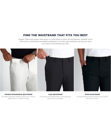 Haggar Men's Cool 18 Straight Fit Flat Front Shorts 32 - Black Classic Style - Buy Online on GoSupps.com