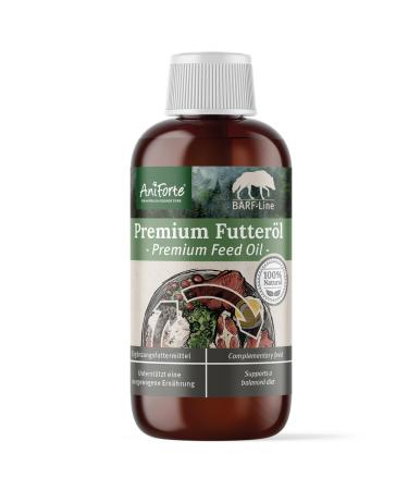 AniForte Barf Feed Oil for Dogs 250ml - natural cold -pressed Premium Barf Oil ideal mix of Omega 3 & Omega 6 species -appropriate & balanced barf addition 250 ml