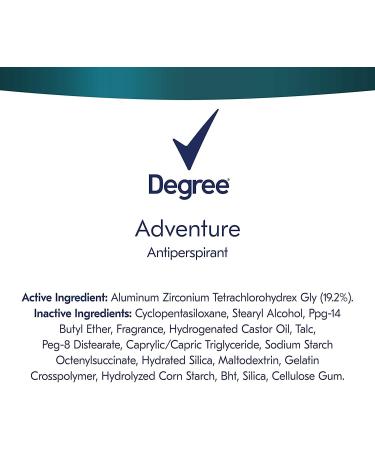 Buy Degree Men Adventure Antiperspirant Stick 2.7 oz - Advanced Protection (Pack of 2) | International Shipping Available - Buy Online on GoSupps.com