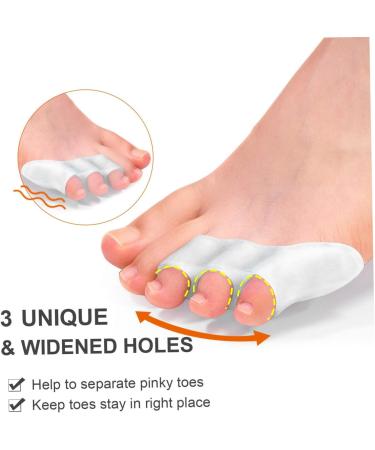 Silicone Toe Stretchers 24 Pcs - Pinky Straightener Sleeves & Gel Separators - Buy Online on GoSupps.com