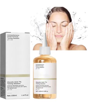 Glycolic Acid 7% Toning Resurfacing Solution -Glycolic Acid 7% Toning Resurfacing Solution for Blemishes and Acne Anti-Aging Freckle Removal Acne Tighten Pores 1bottle