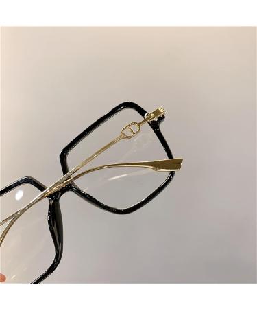 Siqiwl Oversized Square Reading Glasses for Women - Anti-Blue Light Retro Metal Frame - Stylish Computer Eyewear (+2 Black) - Buy Online on GoSupps.com