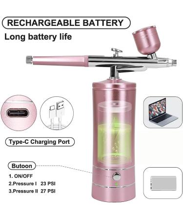 Portable Handheld Electric Spray with 0.4mm Nozzle - Ideal for Barbers Nail Art Makeup & Model Painting - Pink - Buy Online on GoSupps.com