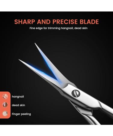 Bezox Curved Nail Skin Scissors - Precision Stainless Steel Manicure Tool for Tidy Care | Professional Nail Shaving Scissors for Women - Buy Online on GoSupps.com
