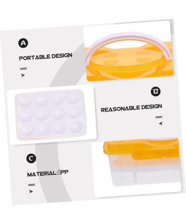 Egg Storage Box Plastic Tray Plastic Eggs Plastic Egg Holder Tray Egg Plate Travel Filling re-usable Orange 24X16.5X10CM - Buy Online on GoSupps.com