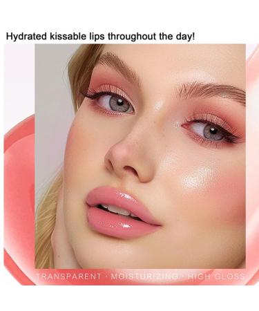 Amococo Peptide Lip Gloss Balm for Moisture & Shine Hydrating Lip Butter Balm with Hyaluronic Acid & Shea Butter 0.5oz (01# & 05#) - Buy Online on GoSupps.com