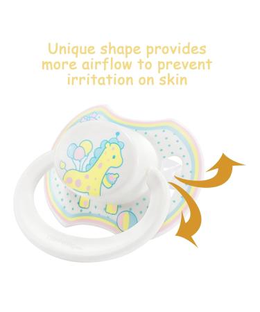 LittleForBig Large Shield Pacifier II - Adult Size Baby Giraffe Pattern Yellow | Shop Internationally - Buy Online on GoSupps.com