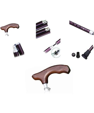 Elderly Folding Wood + Aluminum Alloy Super Li Trekking Black for Outdoor Trip (Color : Black) Interesting Winered - Buy Online on GoSupps.com