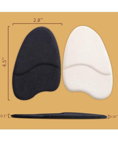 Skyfoot Anti-Sliding Metatarsal Pads - Microfiber Ball of Foot Cushions for Pain Relief and Slip Reduction - Pale Apricot+Black - Buy Online on GoSupps.com