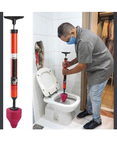 Upgraded High Pressure Toilet Unblocker | 2024 Air Pump Clog Remover & Snake | One Shot Toilet Plunger Kit (1Pc - Buy Online on GoSupps.com