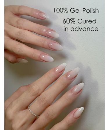  Wahrshei Wahrshei 23 x White Gradient Gel Nail Stickers Semi-Cured Gel Nail Stickers - Buy Online on GoSupps.com