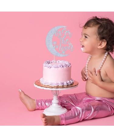 Auteby Over the Moon Cake Topper - First Holy Communion Over the Moon Cake Topper Baby Shower Birthday Party Decorations (Silver) - Buy Online on GoSupps.com
