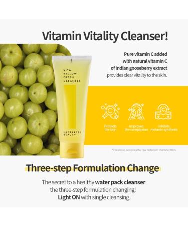 LAPALETTE Vita Yellow Skincare Set | Double C Serum & Fresh Cleanser | Indian Gooseberry & 9 Essential Vitamins | Nourishing & Skin Firming Effects | Gentle Make-up Remover | Antioxidant Benefits - Buy Online on GoSupps.com