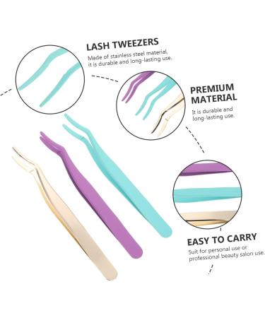 FRCOLOR 9 Pcs Eyelash Curler Set | Professional Eyelash Applicator & Tweezers for Extensions | Stainless Steel Makeup Tools for Precision Eyelash Removal - Buy Online on GoSupps.com