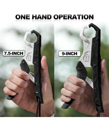 Snail Trail Floating Fish Gripper 9-Inch | Fishing Grabber & Digital Scale Hook Clamp | Saltwater Lip Grip Tool with Lanyard | Gifts for Men - Buy Online on GoSupps.com