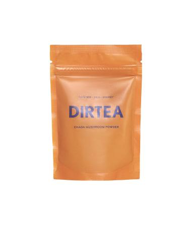 DIRTEA Chaga Mushroom Powder | 100% Organic | 2 000mg / Serving | Vegan | Non GMO | Caffeine Free Coffee Alternative - Antioxidants & Vitamin D - Immunity Healthy Skin & Hair | 60g - 30 Day Serving