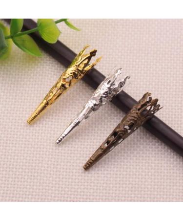 ARTIBETTER 100pcs Flower Bead Caps - Tibetan Style Metal Filigree Cones for DIY Jewelry Making (Golden) - Buy Online on GoSupps.com