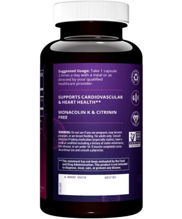 MRM Red Yeast Rice 60 Vegan Capsules - Heart Health Support - Buy Online on GoSupps.com