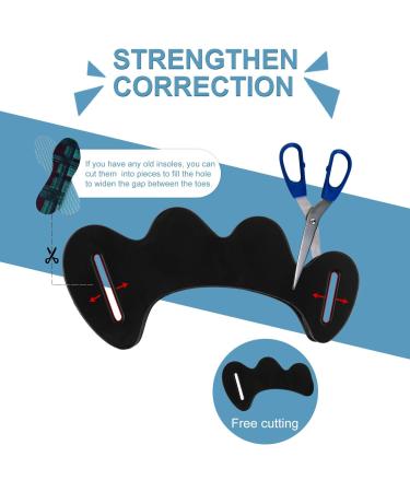 Adjustable Silicone Toe Spacers for Hammer Toes - 2 Pairs - Toe Straighteners for Women Men - Black M - Buy Online on GoSupps.com