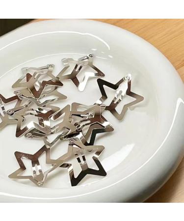 10pcs Silver Star Hair Clips - Non Slip Metal Barrettes for Women, Girls, Kids - Buy Online on GoSupps.com